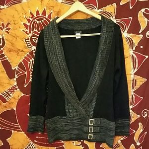 VENUS Low Cut Buckle Front Sweater